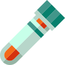 illustration of a blood sample in a vile