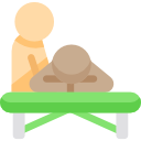 illustration of a person giving another person a back massage